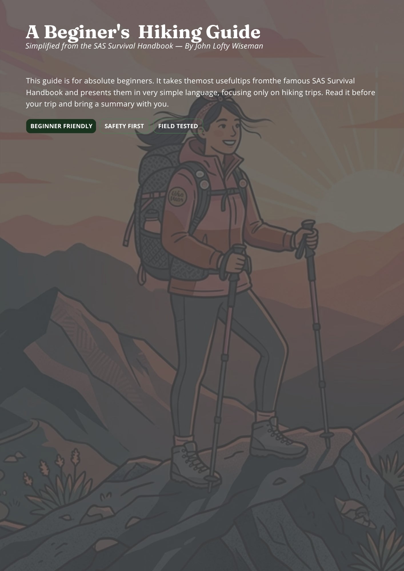 THE ESSENTIAL BEGINNER’S HIKING & SURVIVAL GUIDE