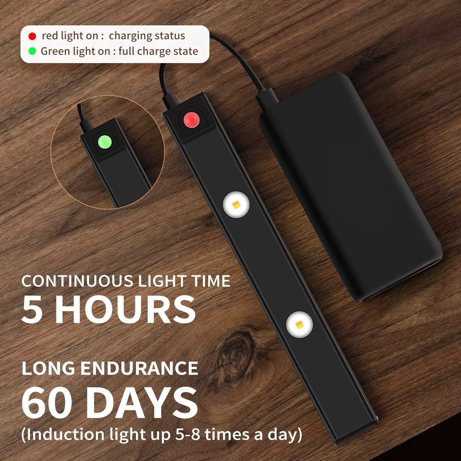 Ultra-Thin Wireless Cabinet Light — Motion Sensor, 3 Colors, Dimmable