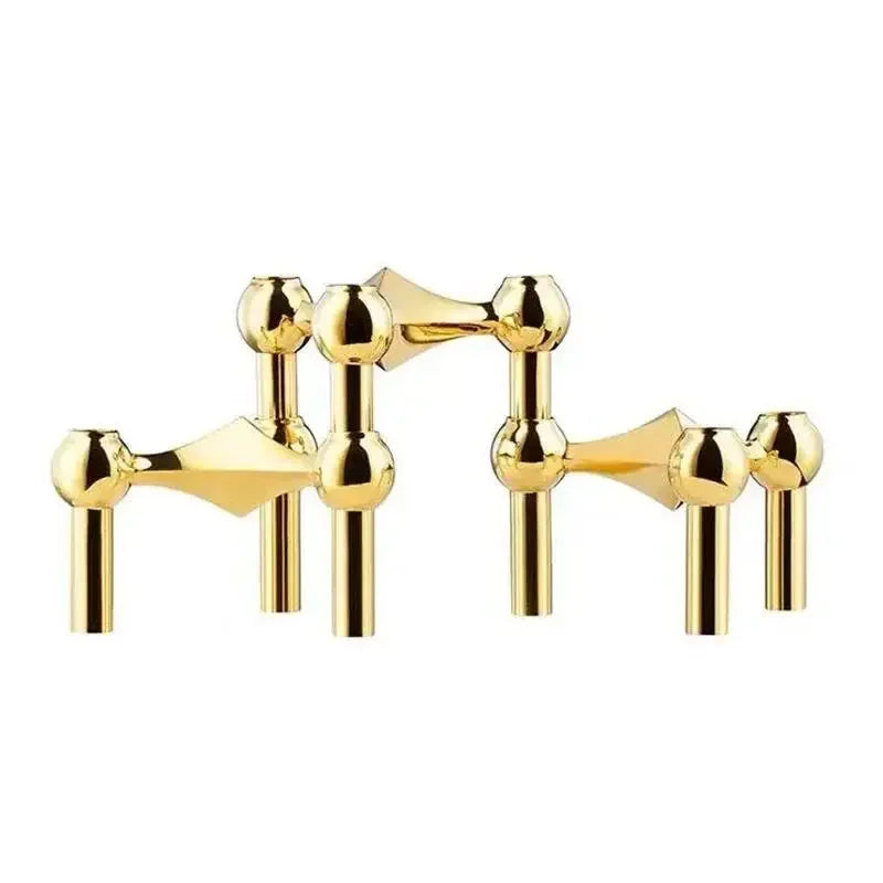 Nordic Molecular Candle Holder — Modern Metal Centerpiece for Living Room & Dining Table