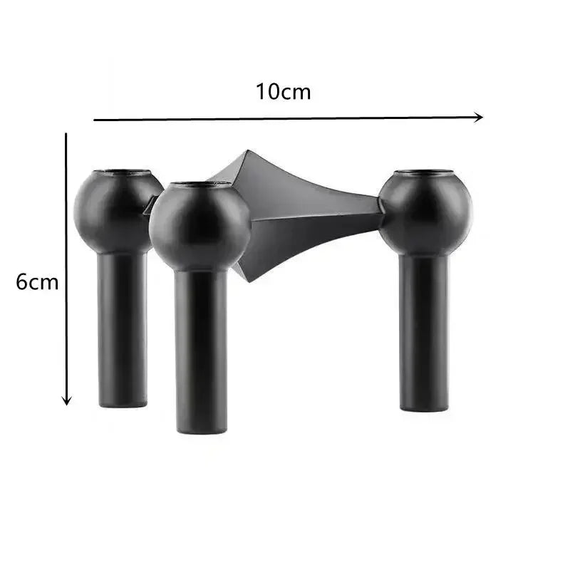 Nordic Molecular Candle Holder — Modern Metal Centerpiece for Living Room & Dining Table