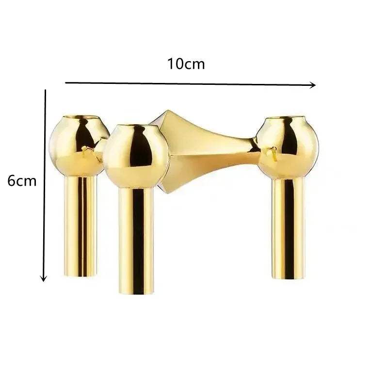 Nordic Molecular Candle Holder — Modern Metal Centerpiece for Living Room & Dining Table