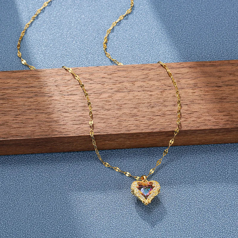 Celestia Crystal Heart Chain