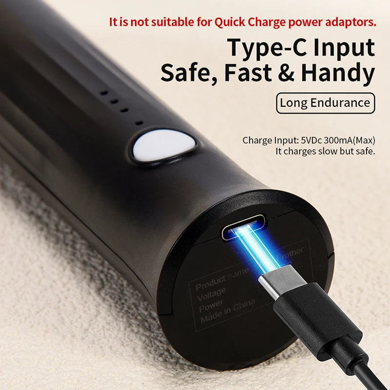 Rechargeable Electric Milk Frother — 3 Speed Settings