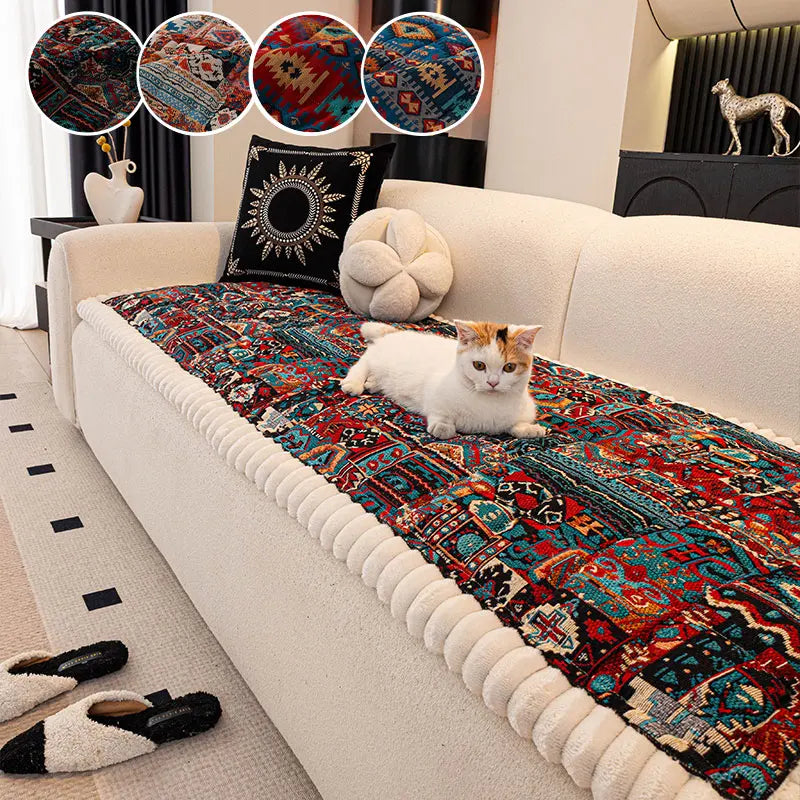 Bohemian Sofa Cushion Cover — Thick Anti-Slip, Fall & Winter Edition
