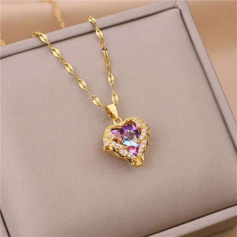Celestia Crystal Heart Chain