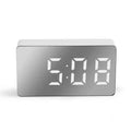 LED Mirror Alarm Clock — Digital Display with Night Light & USB Power