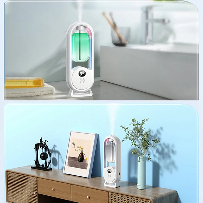 Wall-Mounted Aroma Diffuser — Rechargeable, Timed Spray & Digital Display