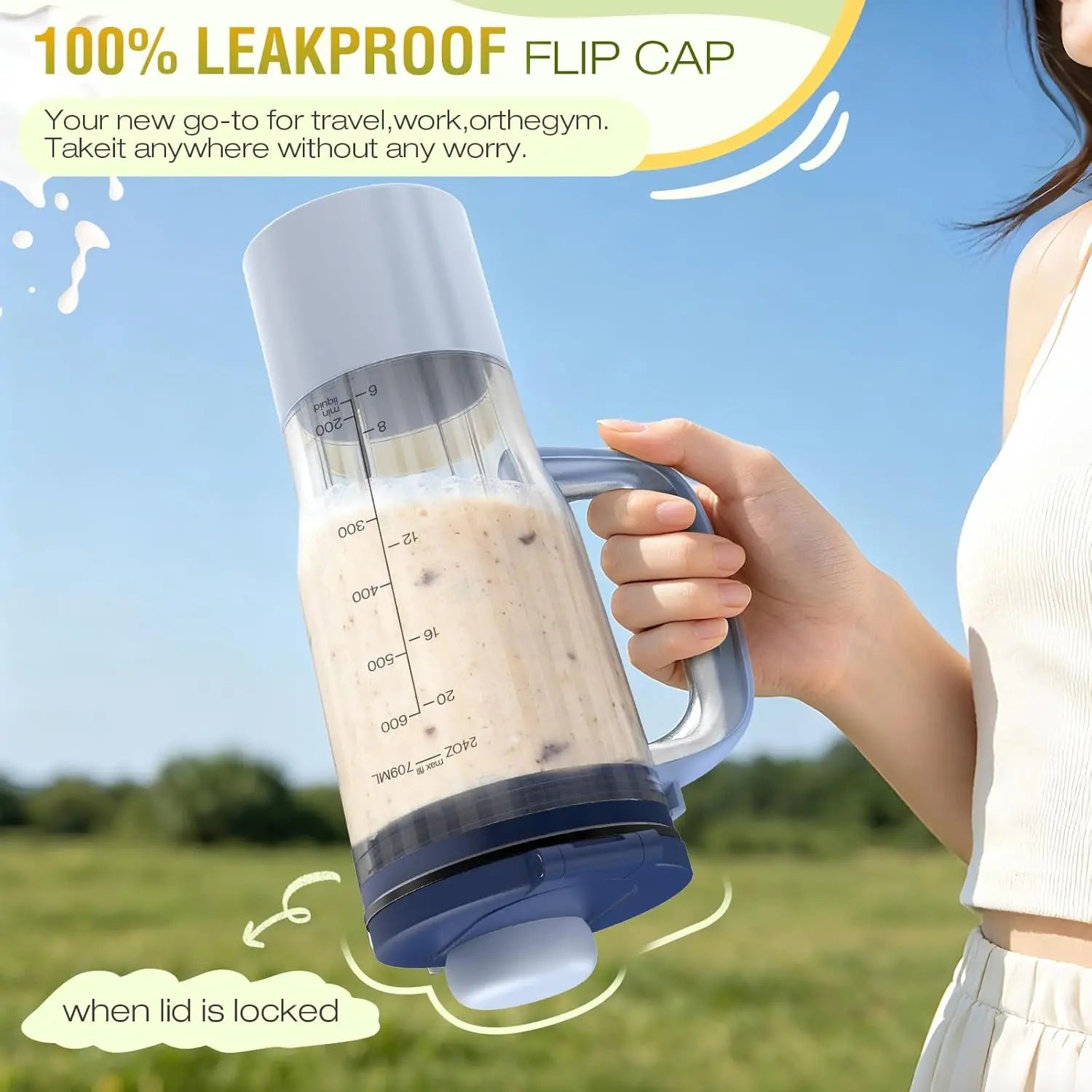 Ninja BlendBOSS Replacement Cup — 26oz Leak-Proof Travel Tumbler