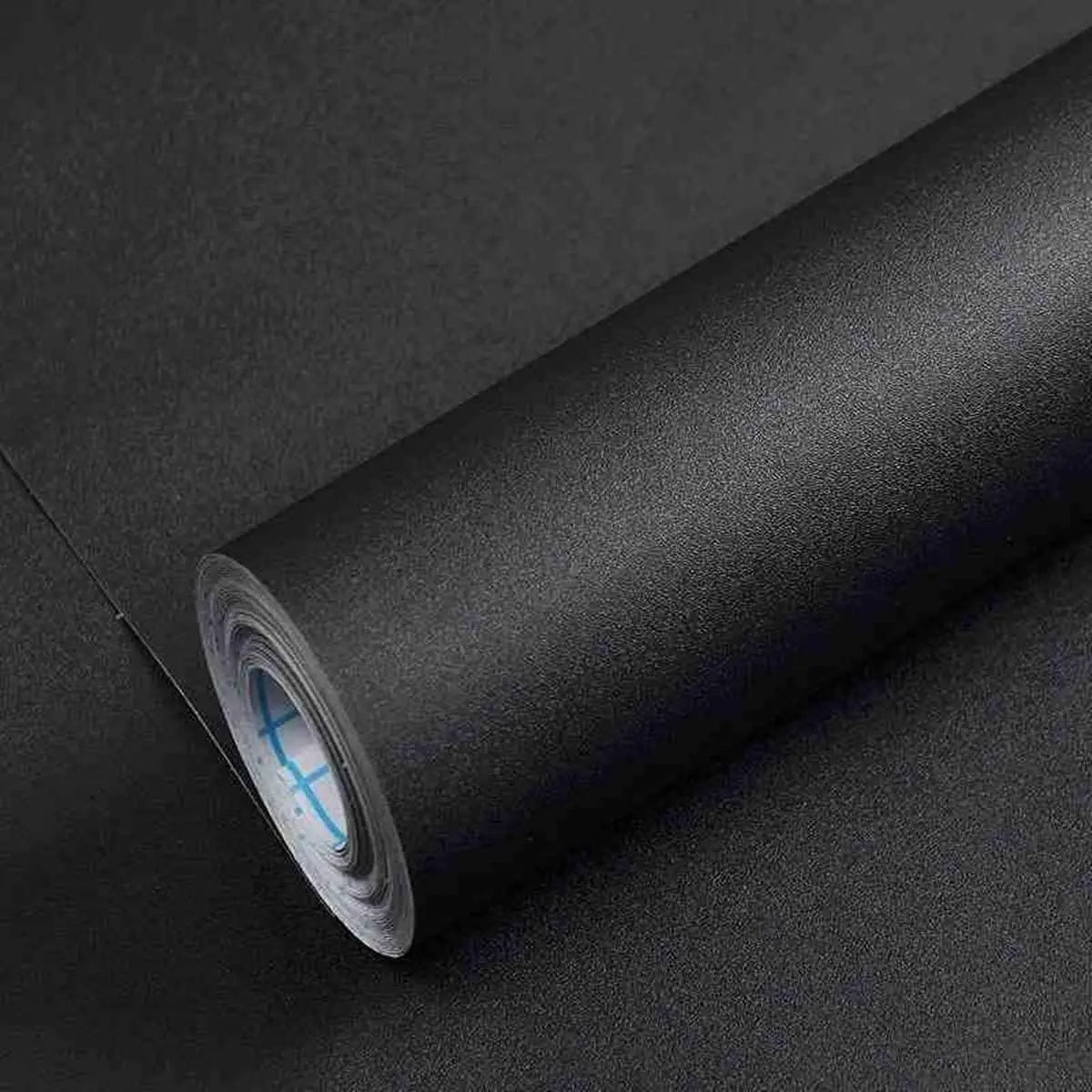 Matte Black Self-Adhesive Wallpaper — Waterproof & Removable