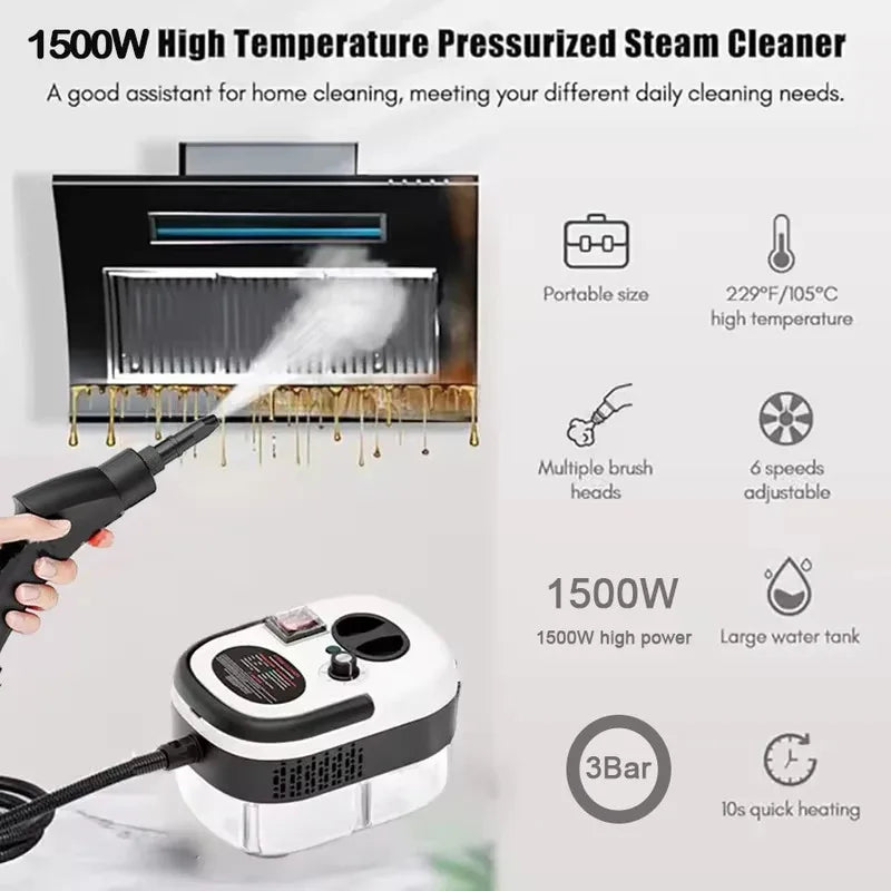 Portable Handheld Steam Cleaner — High-Pressure Deep Cleaning for Kitchen & Car