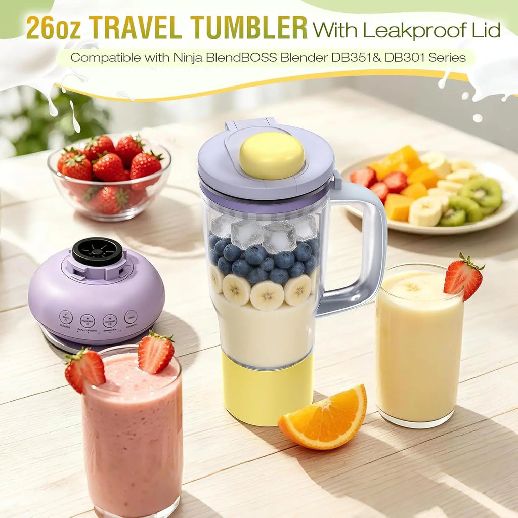 Ninja BlendBOSS Replacement Cup — 26oz Leak-Proof Travel Tumbler
