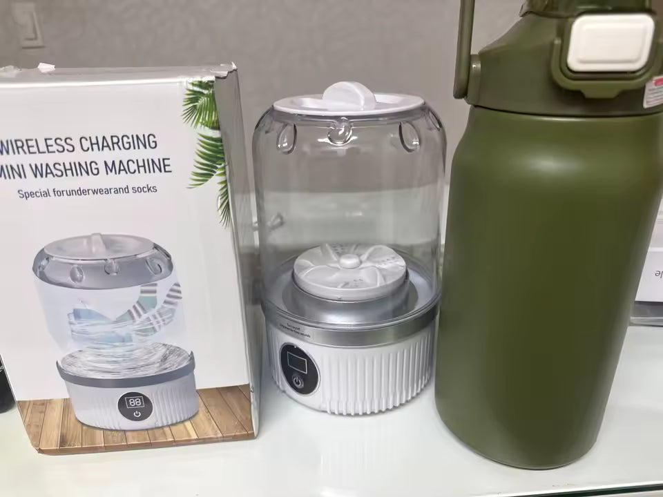 Mini Wireless Washing Machine — For Underwear, Socks & Pet Clothes