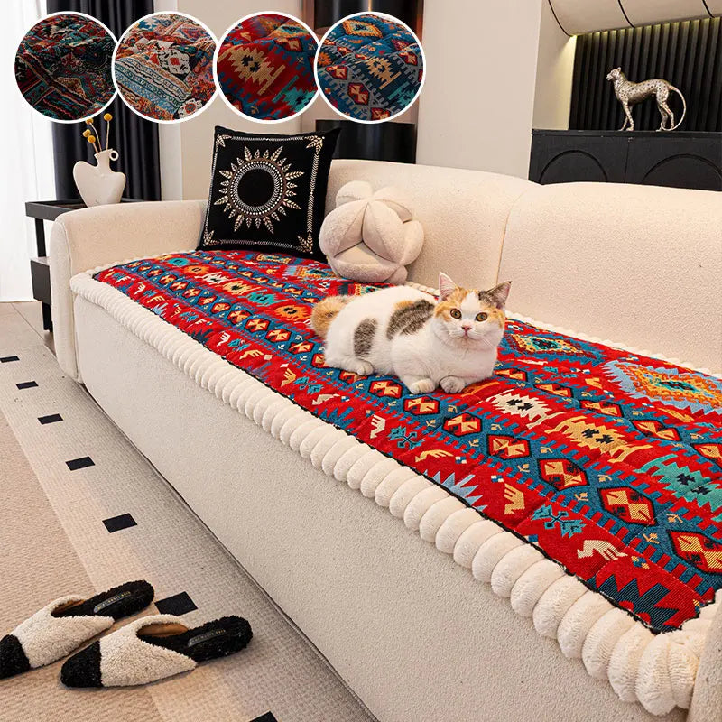 Bohemian Sofa Cushion Cover — Thick Anti-Slip, Fall & Winter Edition