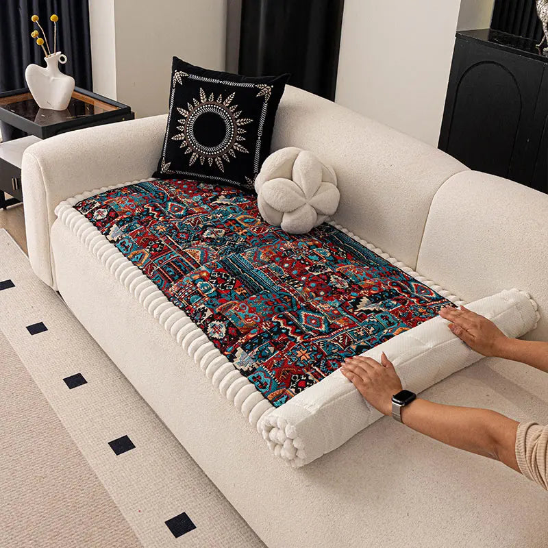 Bohemian Sofa Cushion Cover — Thick Anti-Slip, Fall & Winter Edition