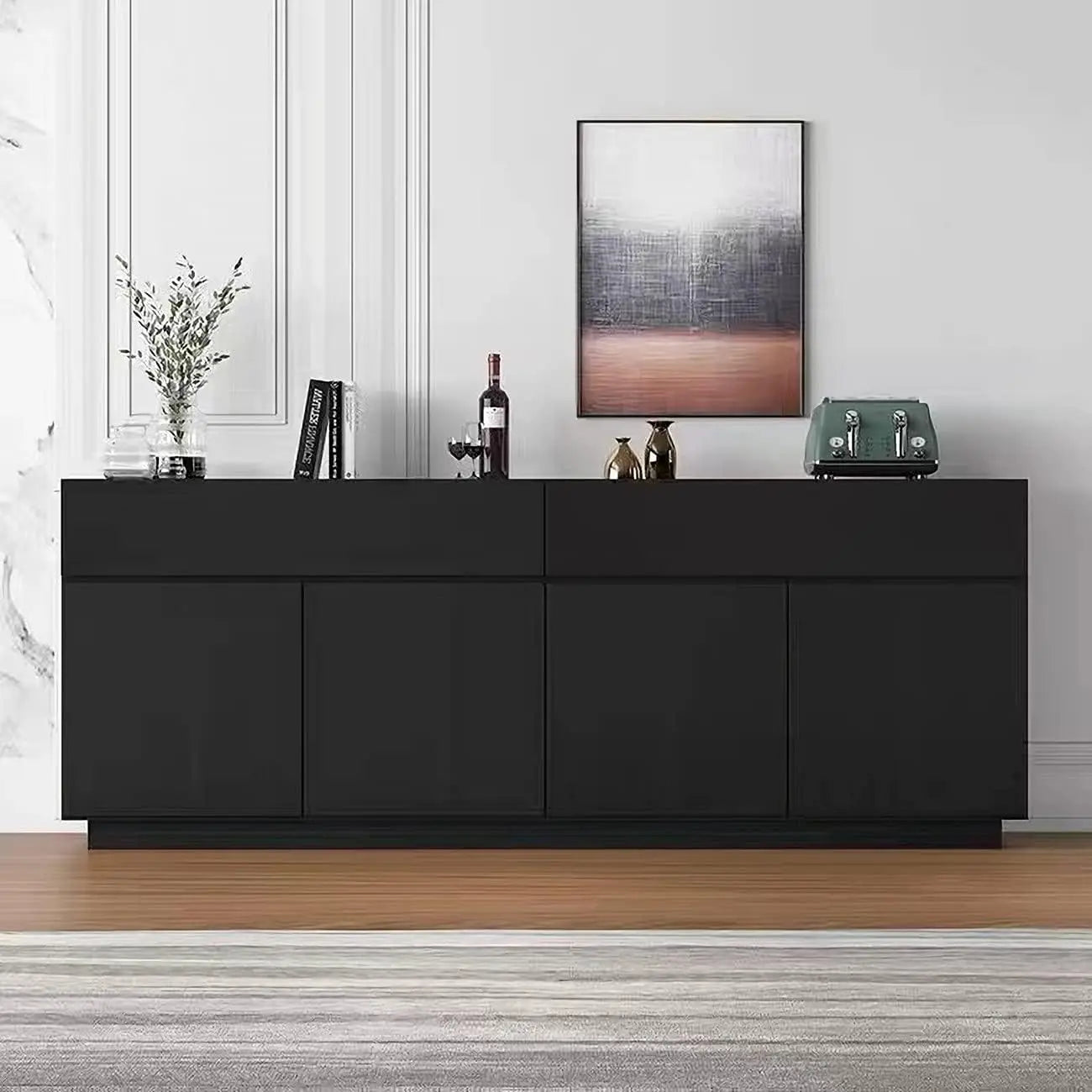 Matte Black Self-Adhesive Wallpaper — Waterproof & Removable