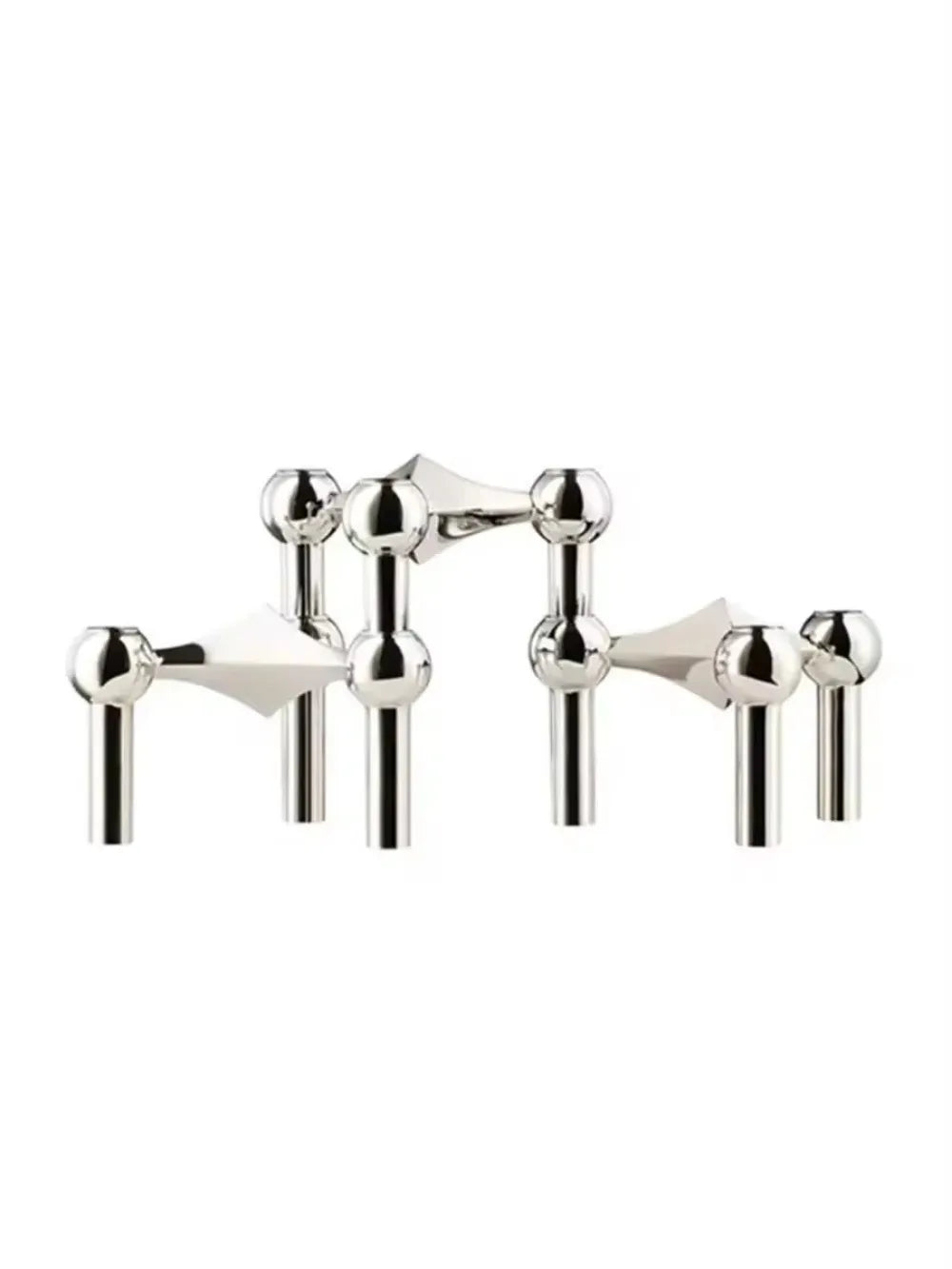 Nordic Molecular Candle Holder — Modern Metal Centerpiece for Living Room & Dining Table
